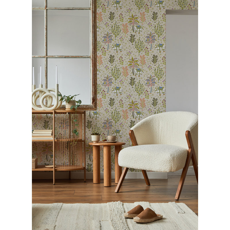 PrintFresh Peel & Stick Toile Wallpaper Wayfair